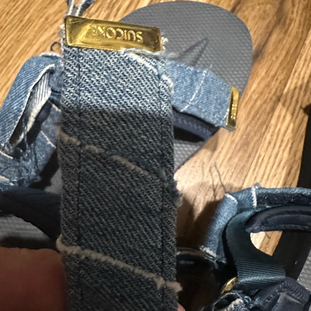 Suicoke woman’s Blue Denim Sandals - Picture 9 of 14